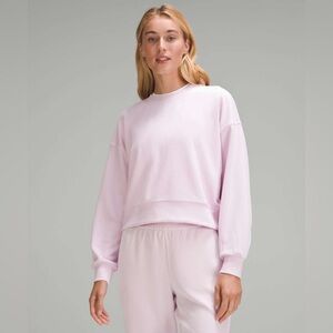 Lululemon Ribbed Softstreme Oversized Cropped Crew•Meadowsweet Pink•LIKE NEW•2
